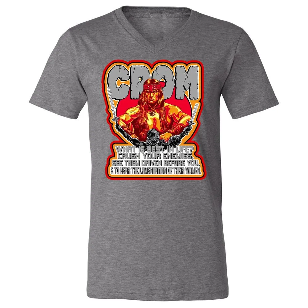 Unisex V-Neck T-Shirt - G2HUM18G - Deep Heather - 13