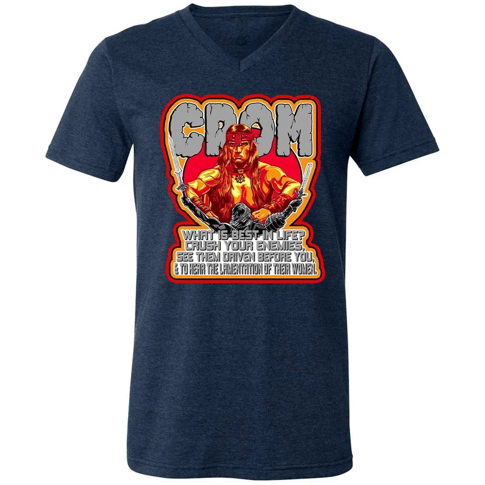 Unisex V-Neck T-Shirt - G2HUM18G - Heather Navy - 15