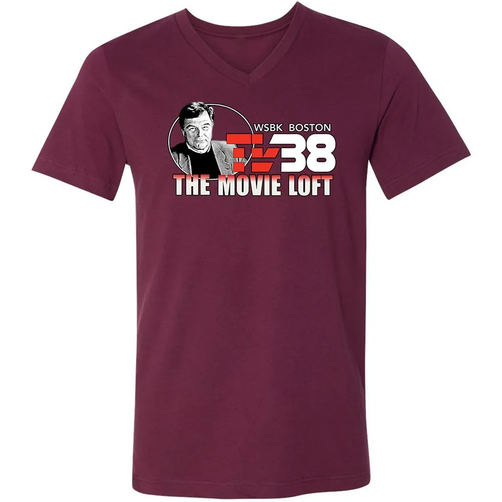 Unisex V-Neck T-Shirt - JQXRQ16J - Maroon - 6