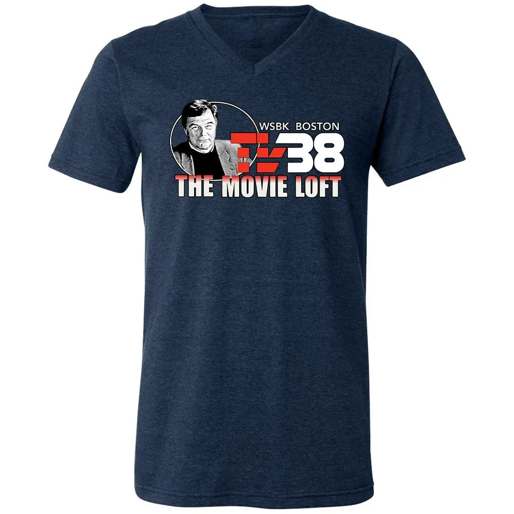 Unisex V-Neck T-Shirt - JQXRQ16J - Heather Navy - 15