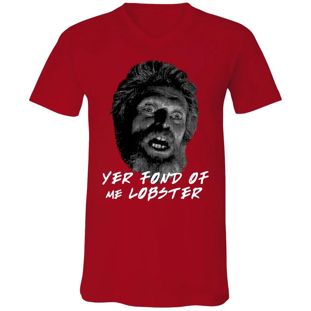 Unisex V-Neck T-Shirt - YQK4AUJL - Red - 3