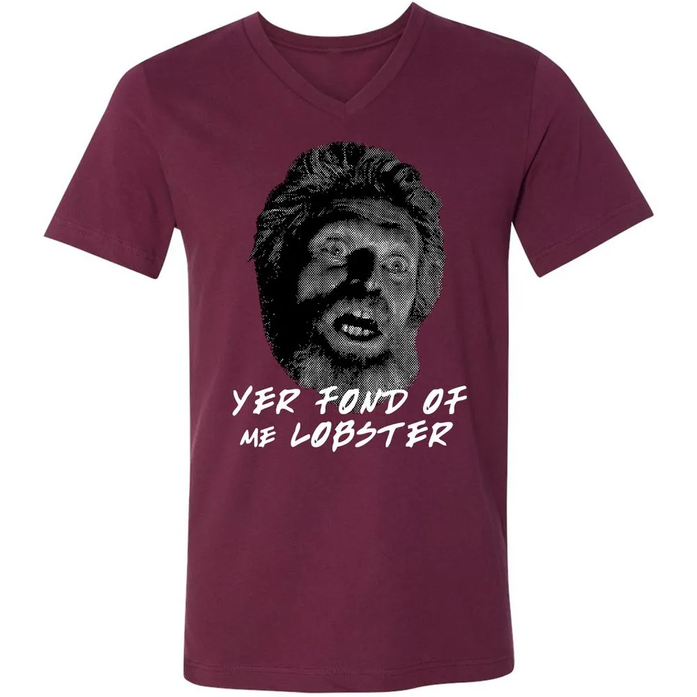Unisex V-Neck T-Shirt - YQK4AUJL - Maroon - 6