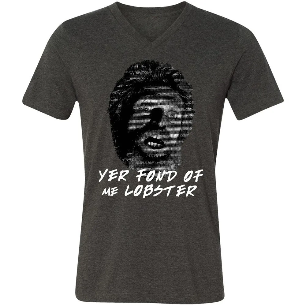 Unisex V-Neck T-Shirt - YQK4AUJL - Dark Grey Heather - 8