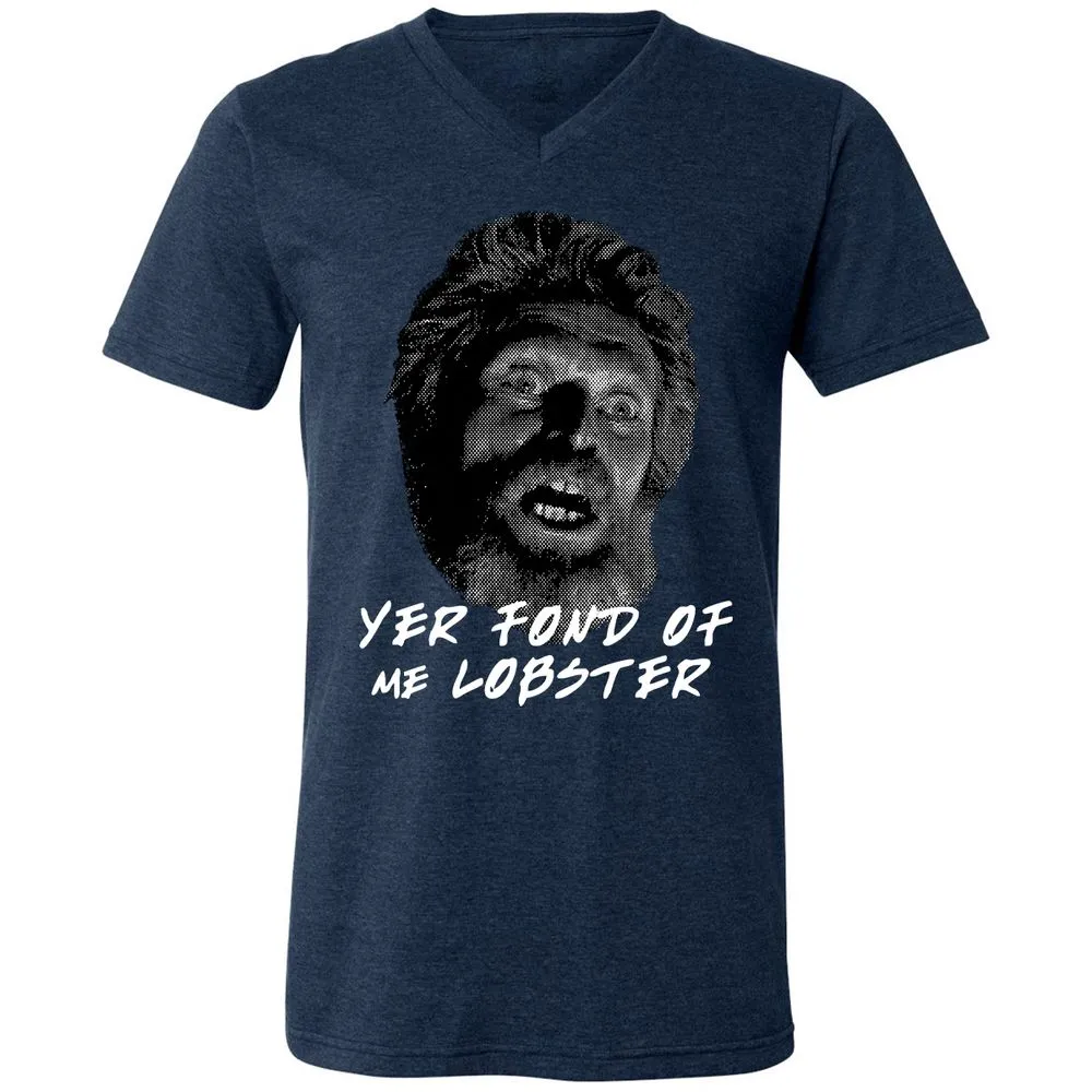 Unisex V-Neck T-Shirt - YQK4AUJL - Heather Navy - 15