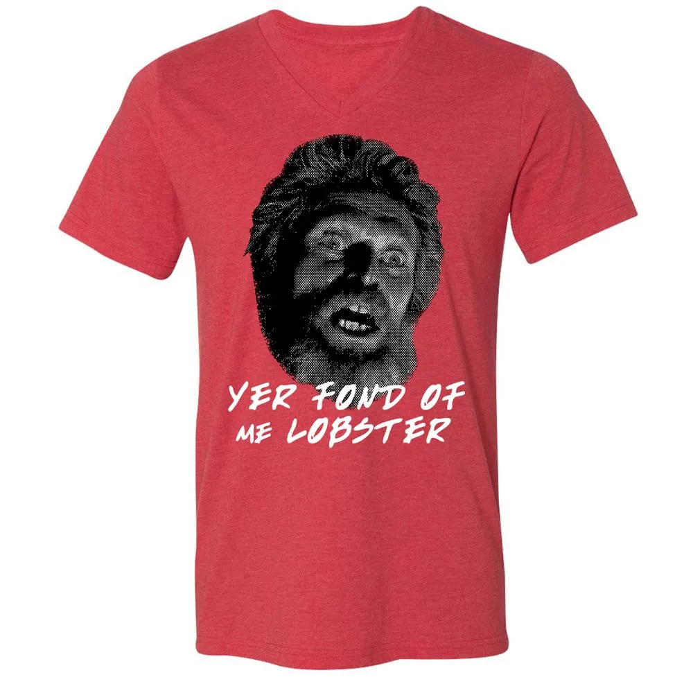 Unisex V-Neck T-Shirt - YQK4AUJL - Heather Red - 16