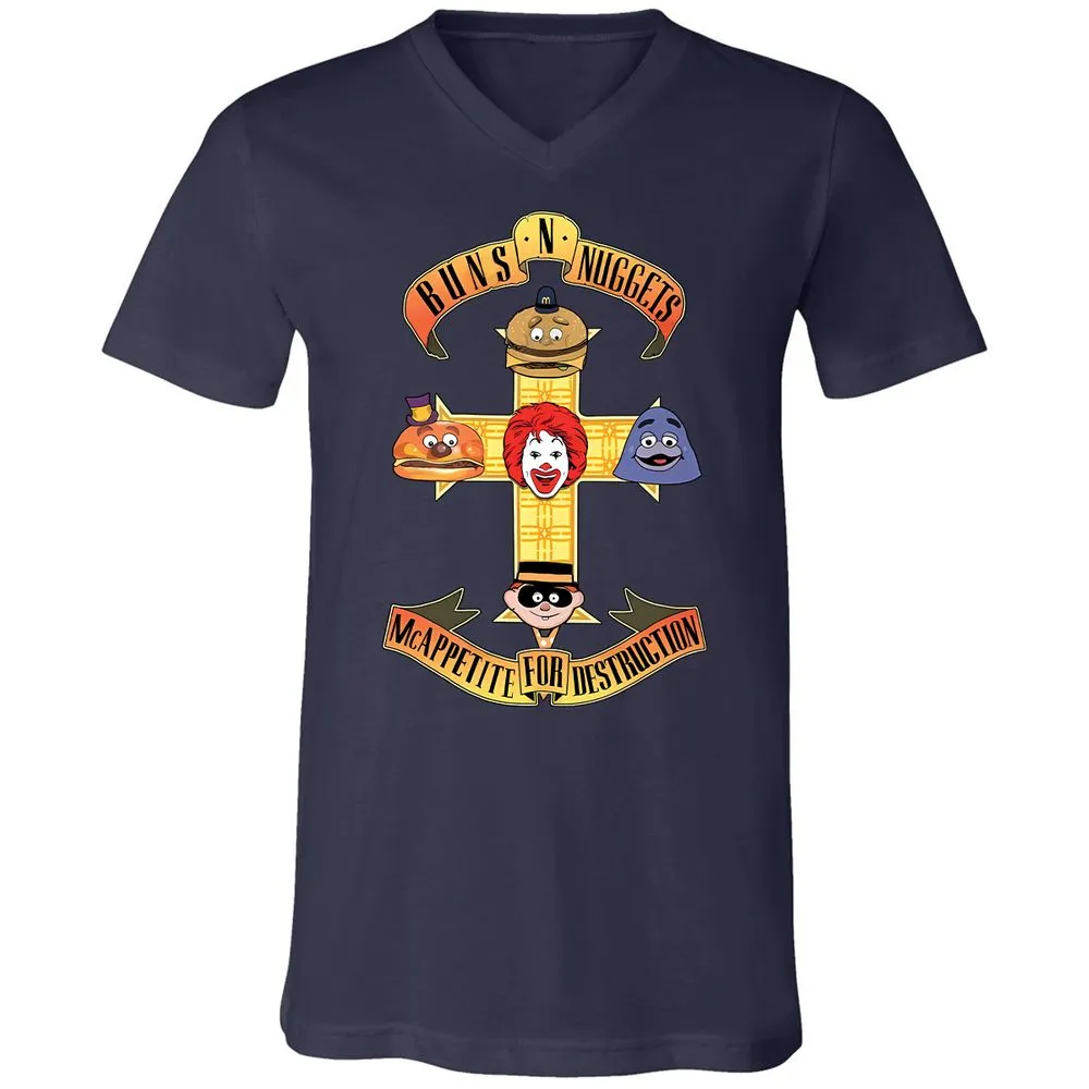 Unisex V-Neck T-Shirt - V2AB6LV9 - Navy - 2