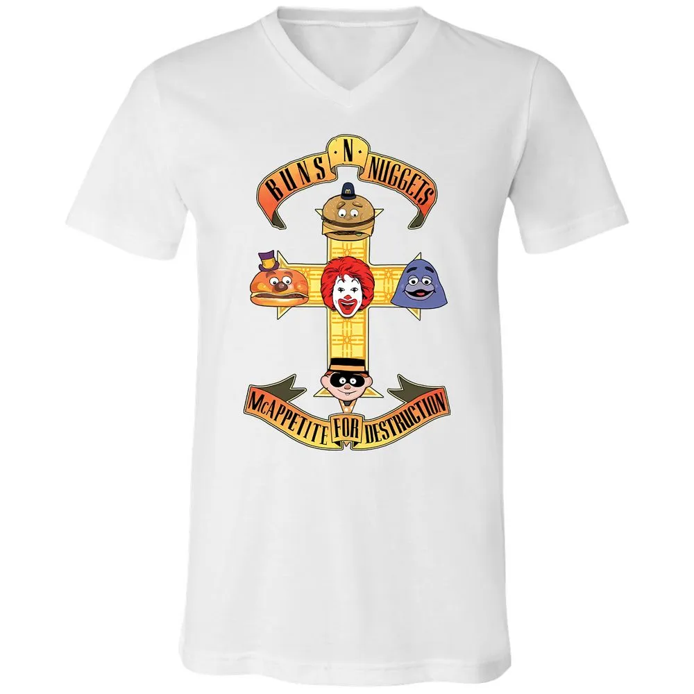 Unisex V-Neck T-Shirt - V2AB6LV9 - White - 5