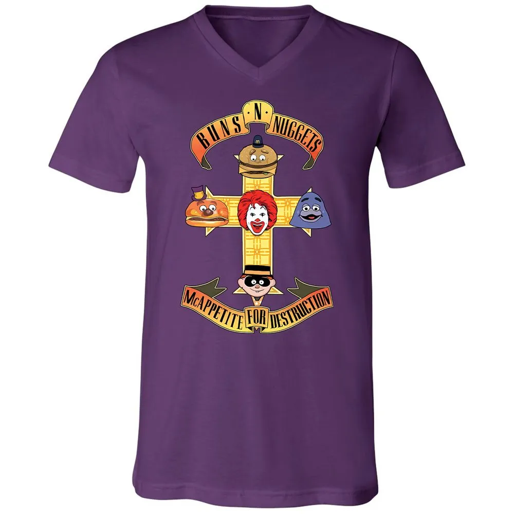 Unisex V-Neck T-Shirt - V2AB6LV9 - Team Purple - 9