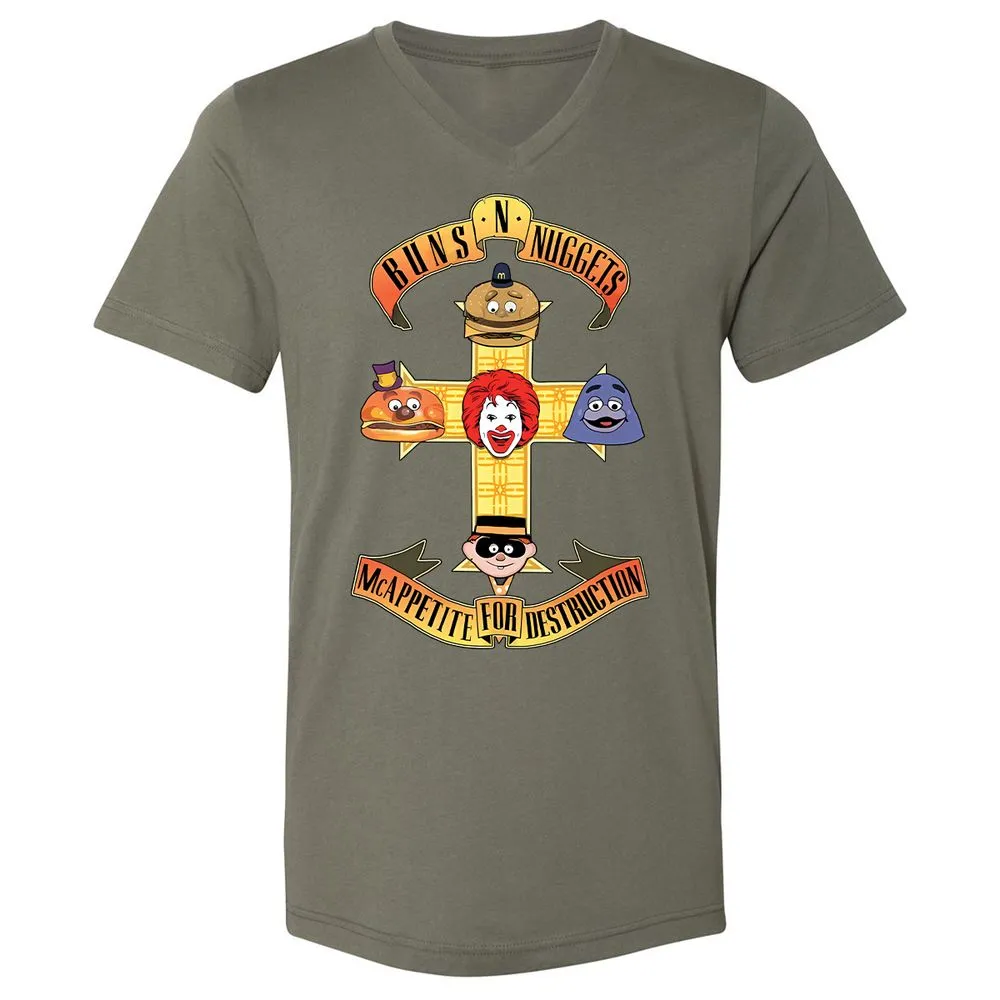 Unisex V-Neck T-Shirt - V2AB6LV9 - Military Green - 10