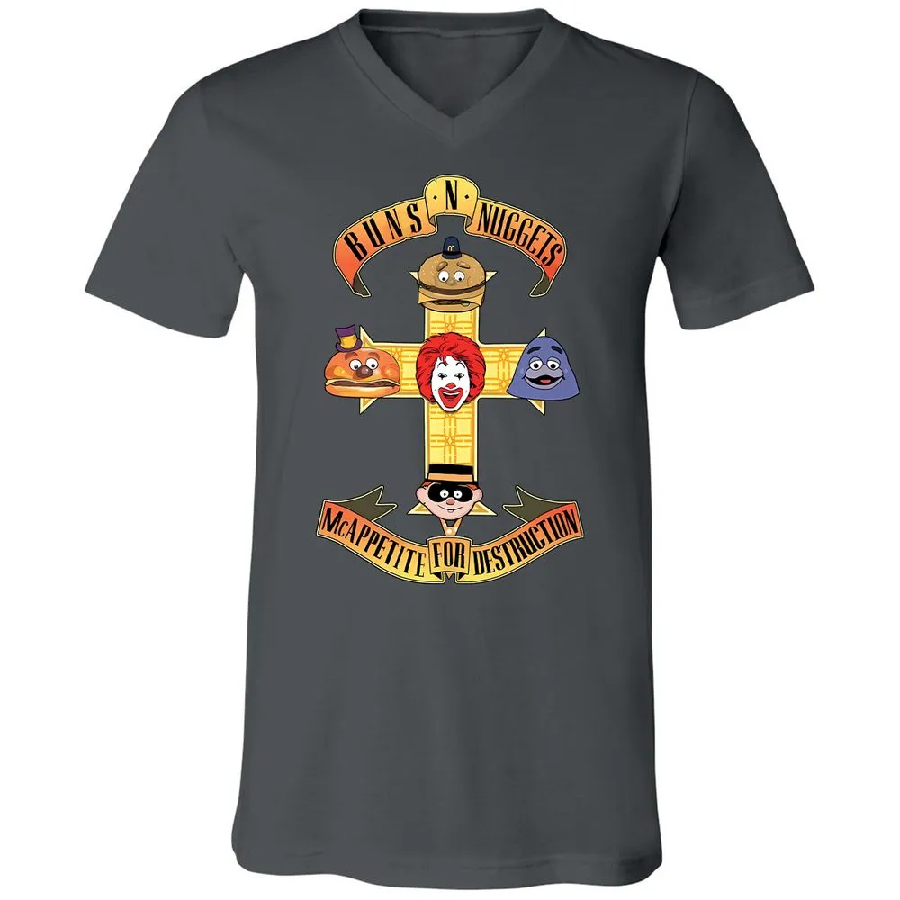 Unisex V-Neck T-Shirt - V2AB6LV9 - Asphalt - 12
