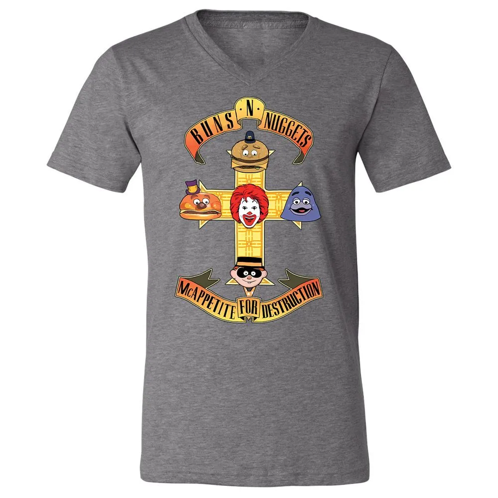 Unisex V-Neck T-Shirt - V2AB6LV9 - Deep Heather - 13