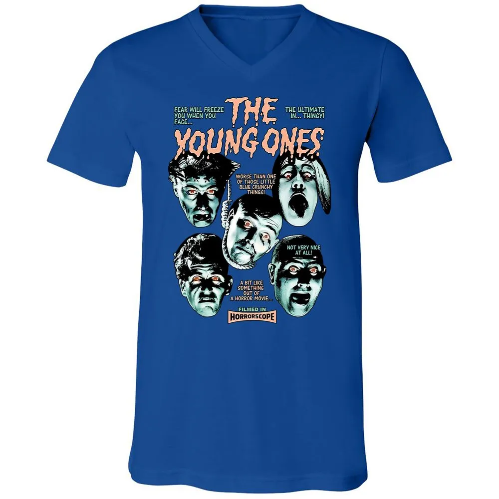 Unisex V-Neck T-Shirt - VE9N6FGU - True Royal - 4