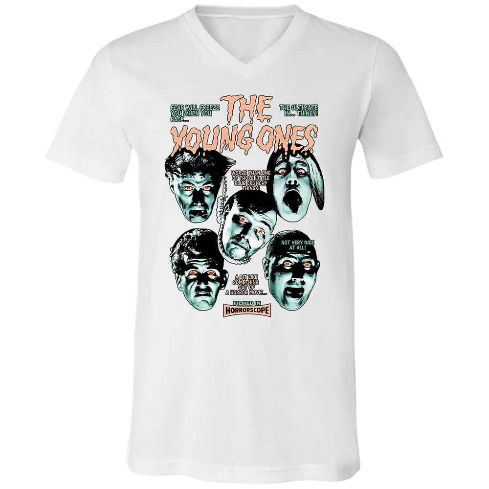Unisex V-Neck T-Shirt - VE9N6FGU - White - 5