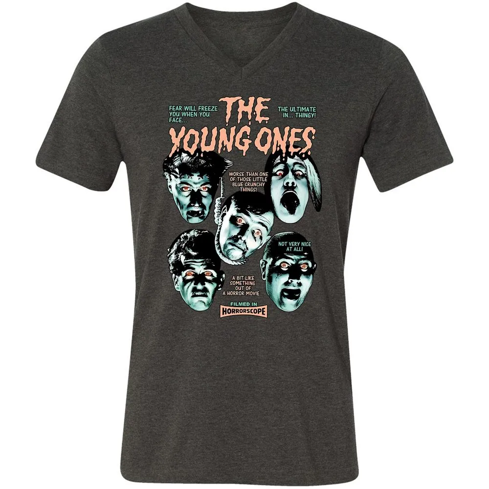 Unisex V-Neck T-Shirt - VE9N6FGU - Dark Grey Heather - 8