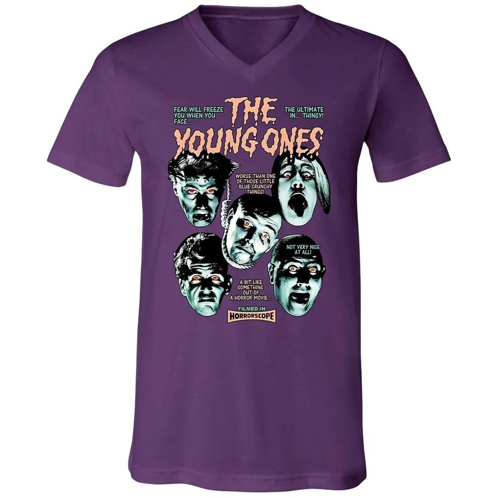 Unisex V-Neck T-Shirt - VE9N6FGU - Team Purple - 9