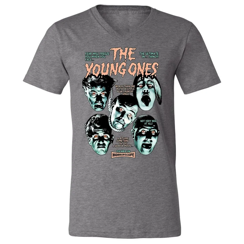 Unisex V-Neck T-Shirt - VE9N6FGU - Deep Heather - 13