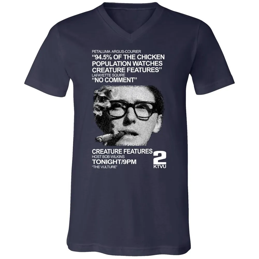 Unisex V-Neck T-Shirt - YNZ2LCQF - Navy - 2