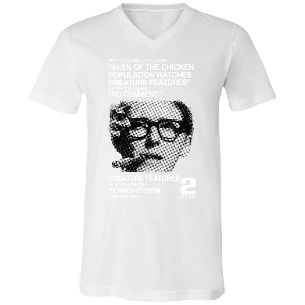 Unisex V-Neck T-Shirt - YNZ2LCQF - White - 5