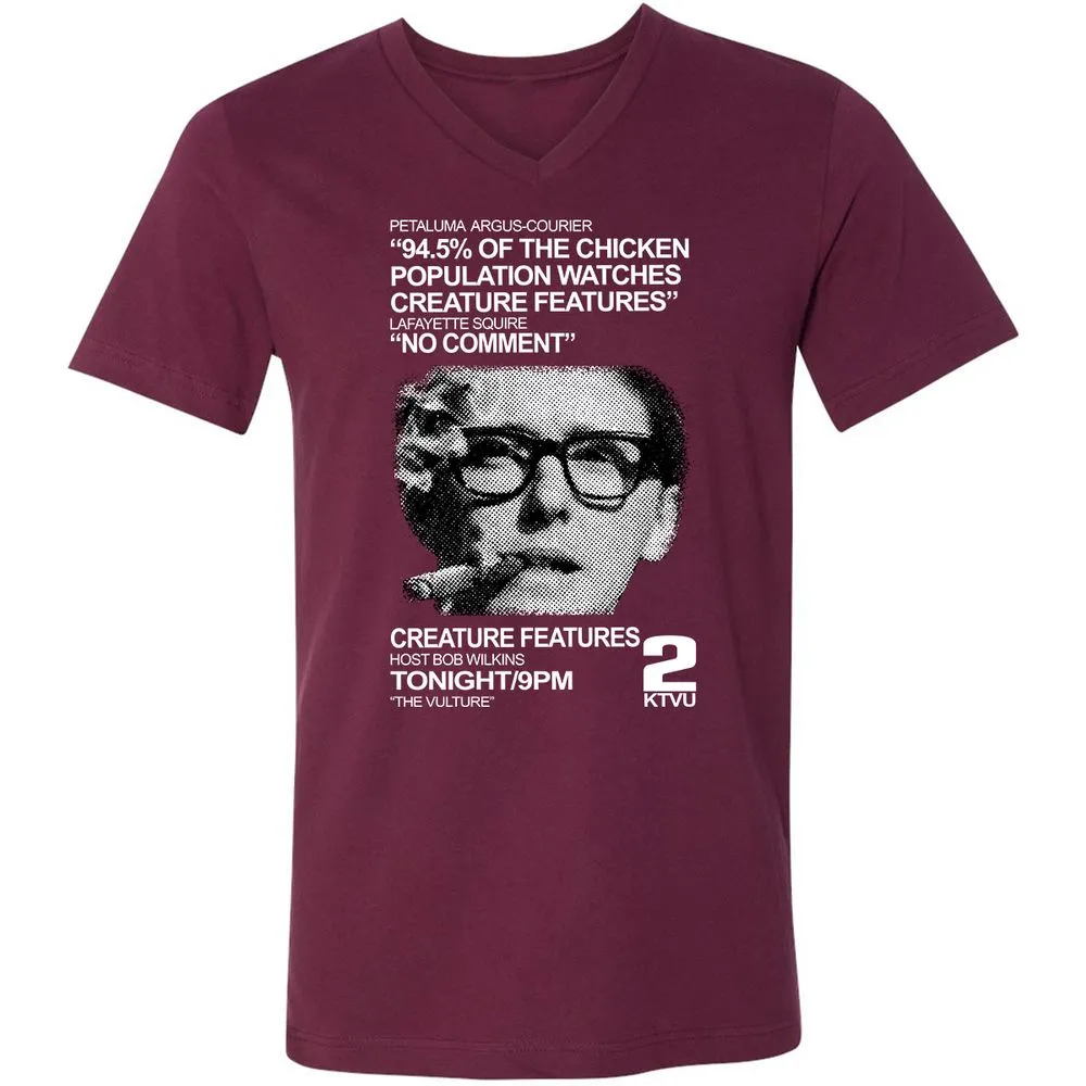 Unisex V-Neck T-Shirt - YNZ2LCQF - Maroon - 6