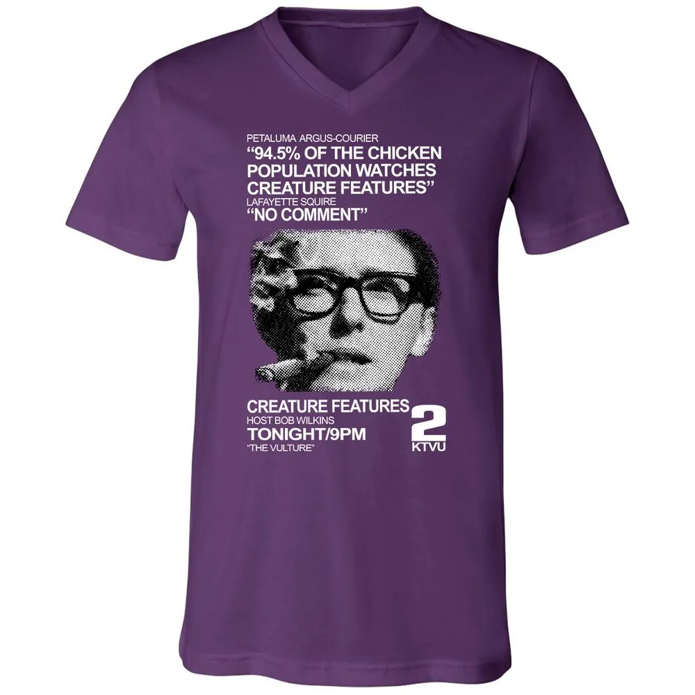 Unisex V-Neck T-Shirt - YNZ2LCQF - Team Purple - 9