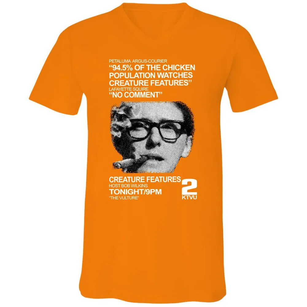 Unisex V-Neck T-Shirt - YNZ2LCQF - Orange - 11