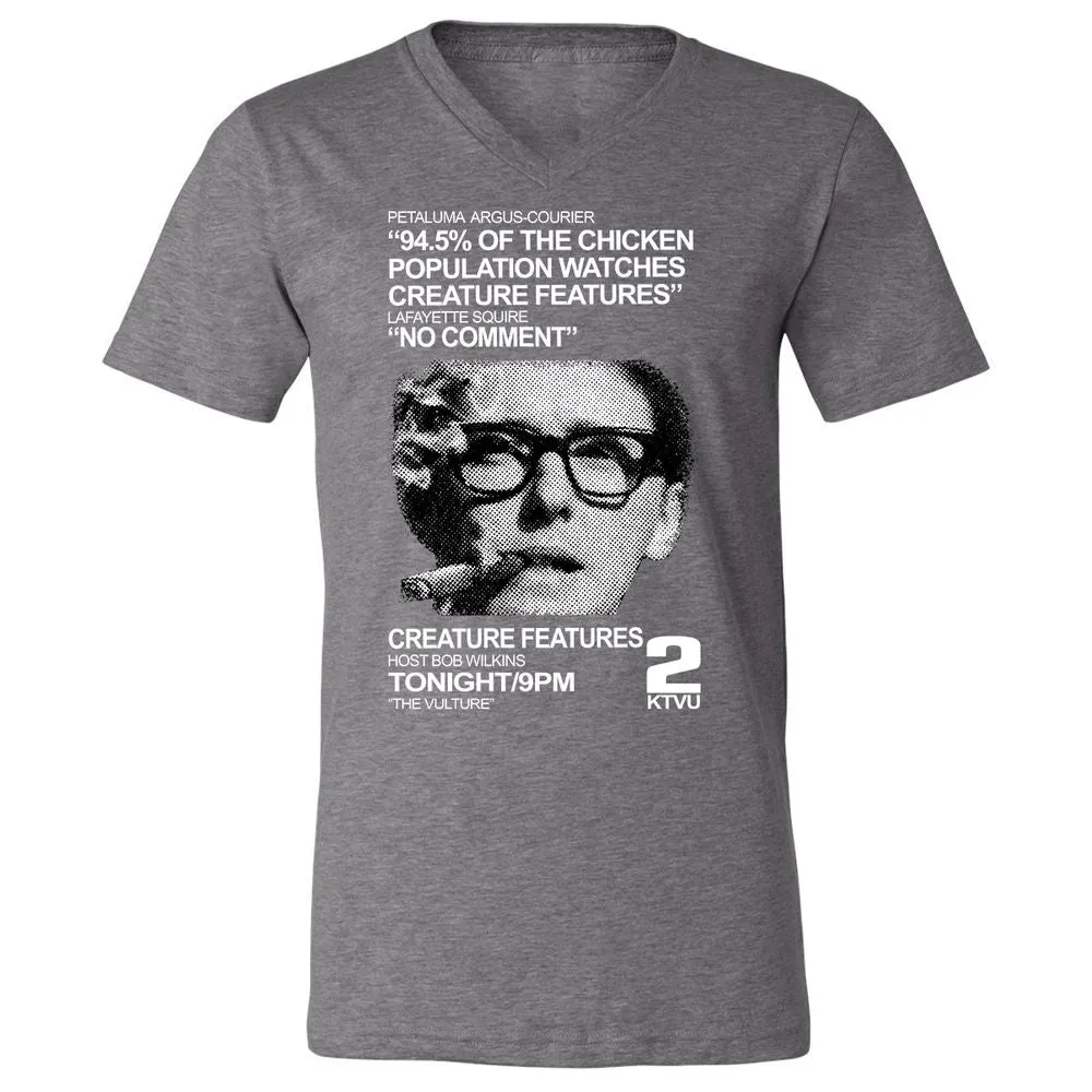 Unisex V-Neck T-Shirt - YNZ2LCQF - Deep Heather - 13
