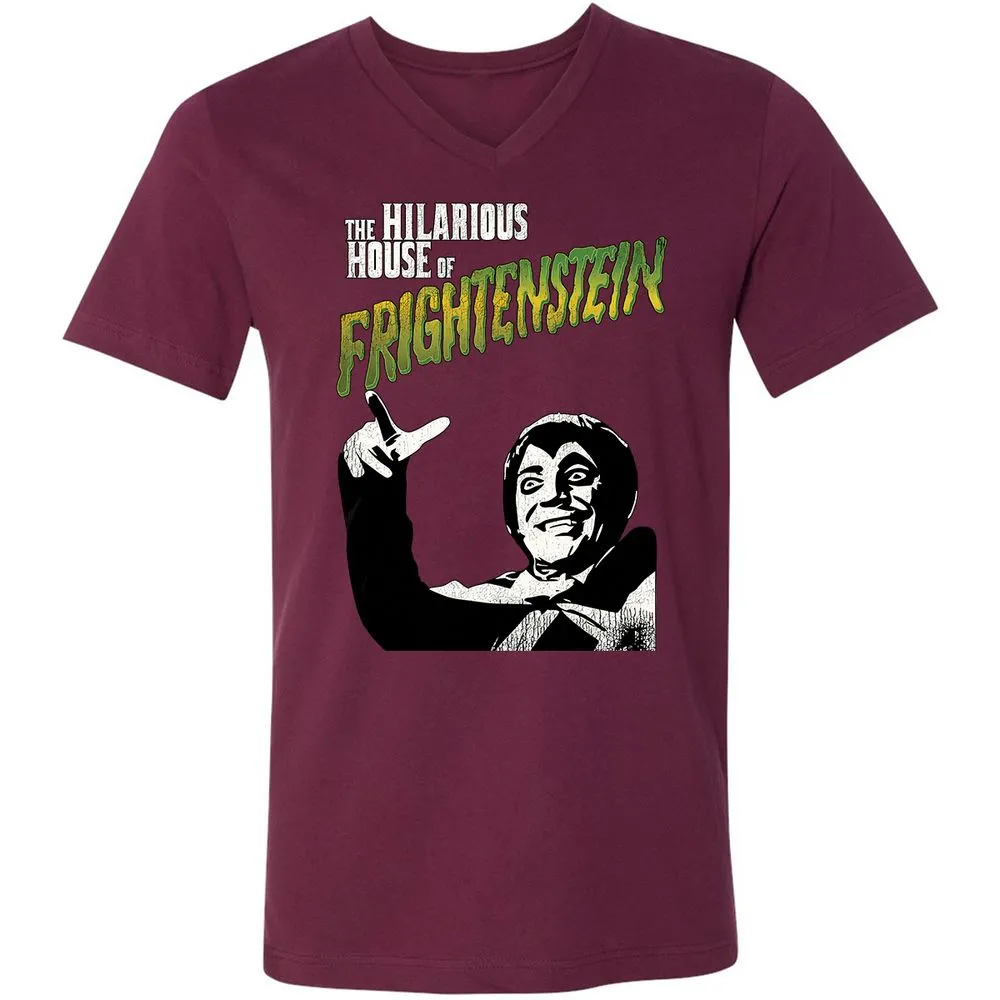 Unisex V-Neck T-Shirt - 8NS4EPXG - Maroon - 6