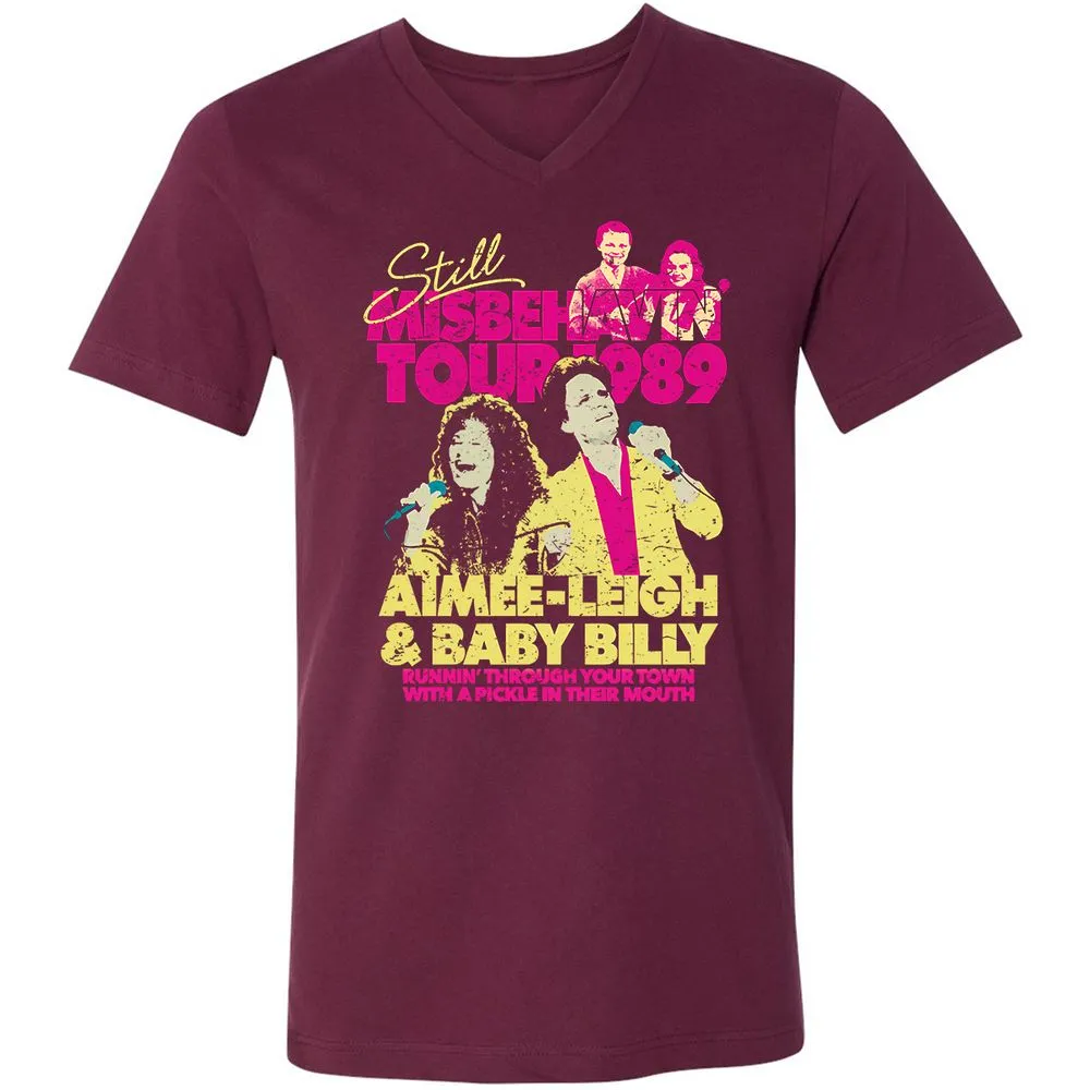 Unisex V-Neck T-Shirt - S1R1LEF7 - Maroon - 6