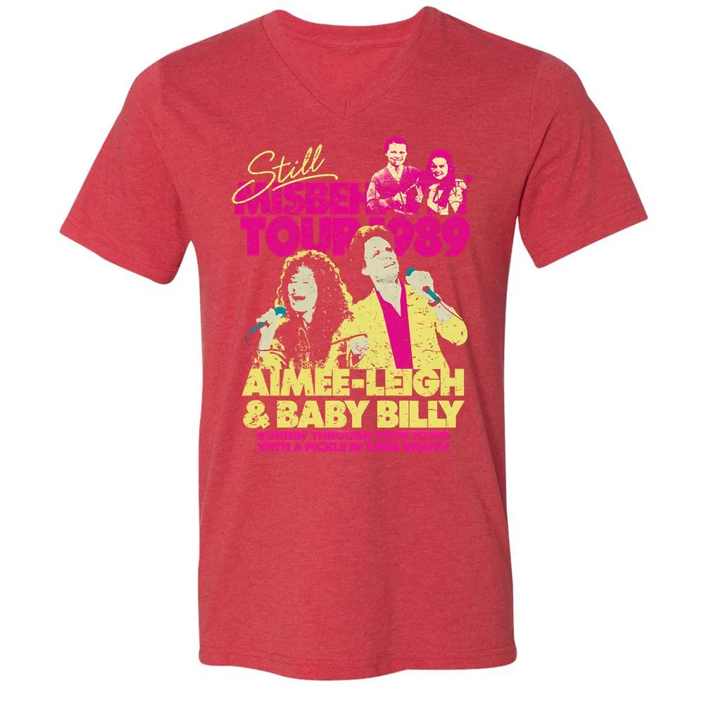 Unisex V-Neck T-Shirt - S1R1LEF7 - Heather Red - 16