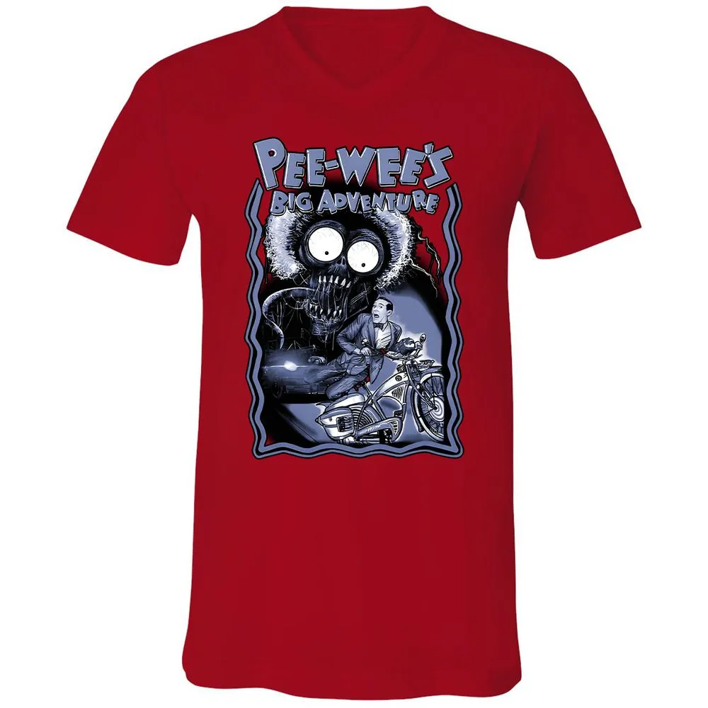 Unisex V-Neck T-Shirt - K518JZC9 - Red - 3