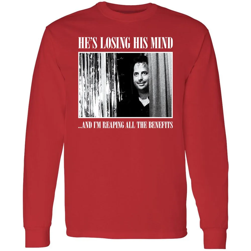 Long Sleeve T-Shirt - WU2B7Z8L - Red - 14