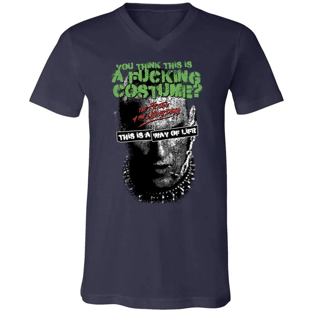 Unisex V-Neck T-Shirt - 11W3D3TT - Navy - 2