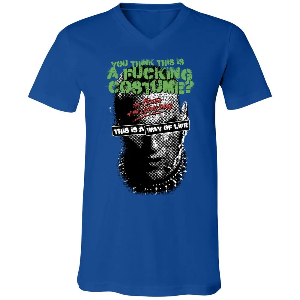 Unisex V-Neck T-Shirt - 11W3D3TT - True Royal - 4