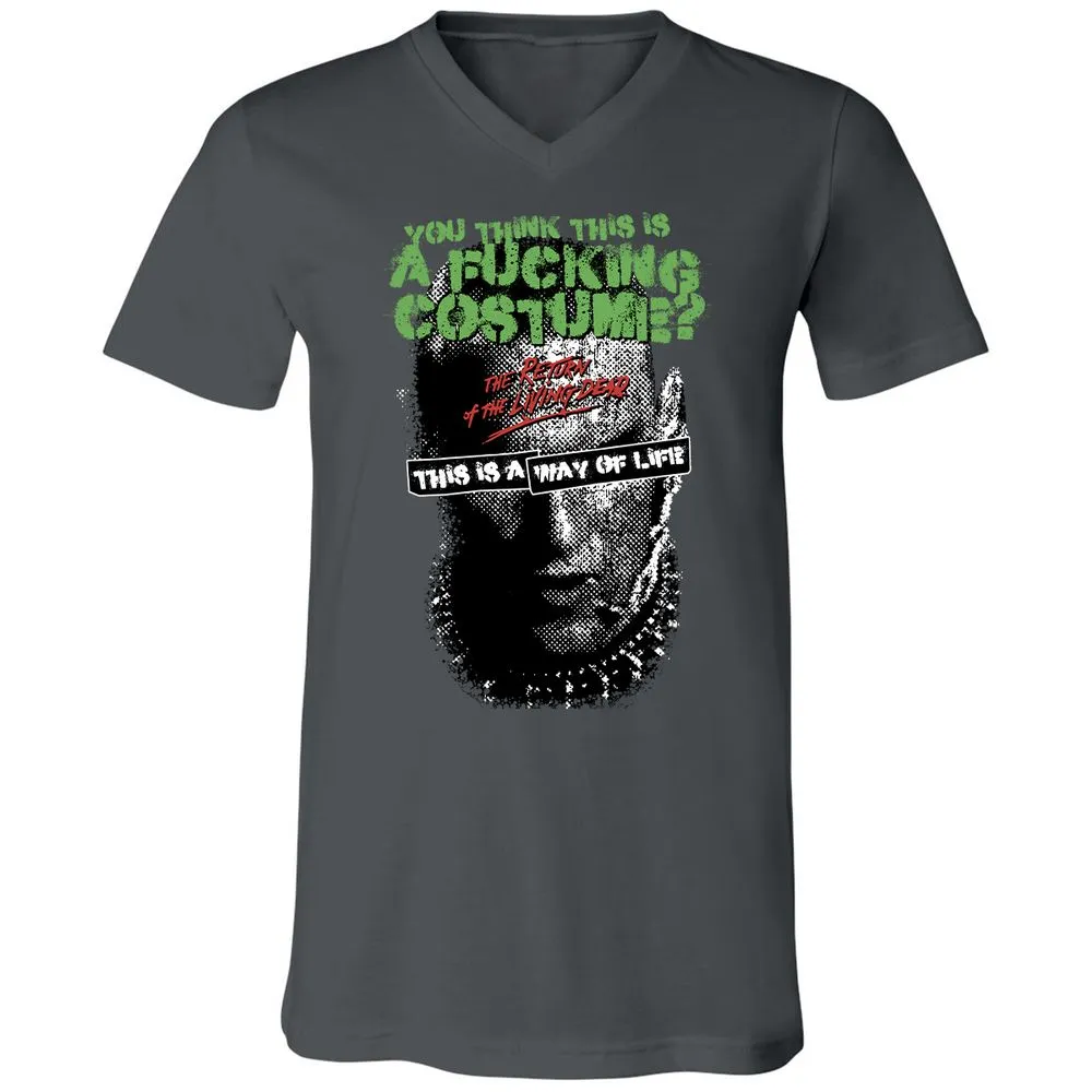 Unisex V-Neck T-Shirt - 11W3D3TT - Asphalt - 12