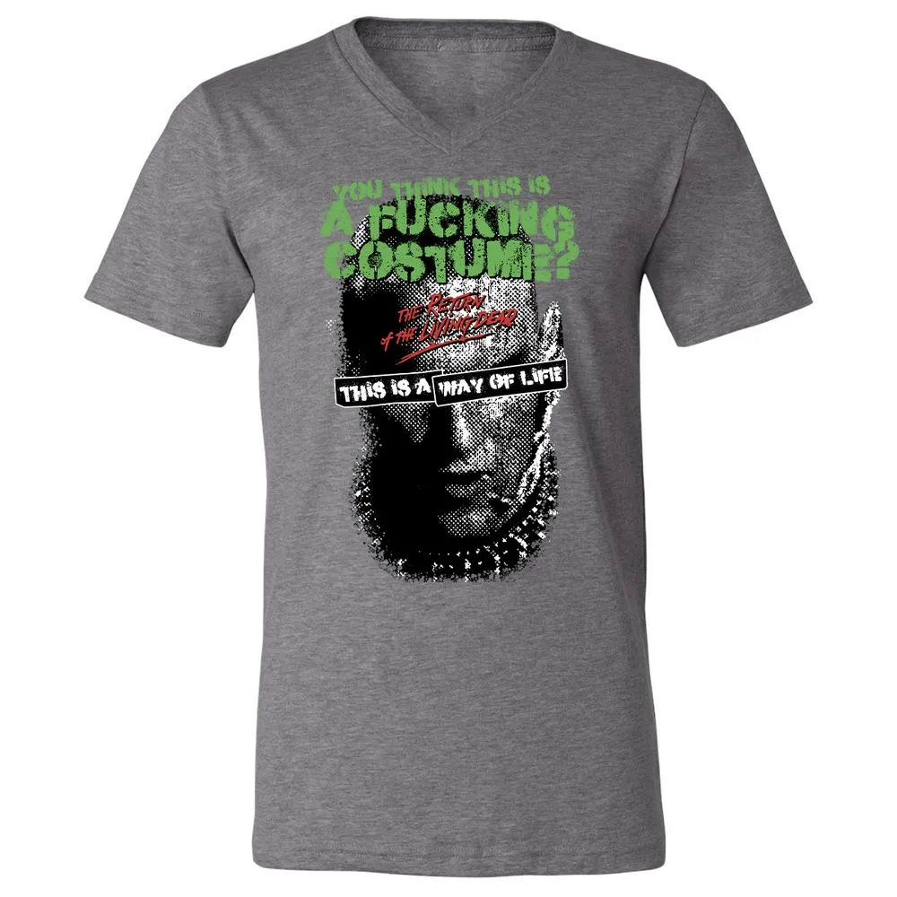 Unisex V-Neck T-Shirt - 11W3D3TT - Deep Heather - 13