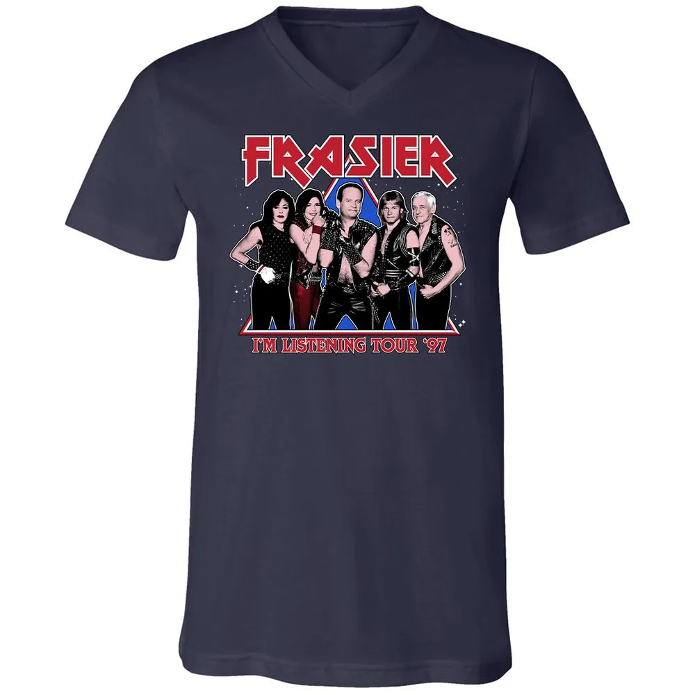 Unisex V-Neck T-Shirt - 875MG6PD - Navy - 2