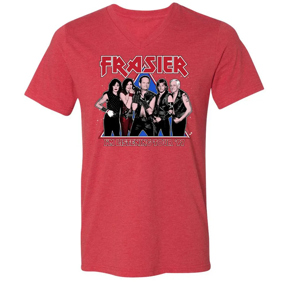 Unisex V-Neck T-Shirt - 875MG6PD - Heather Red - 16