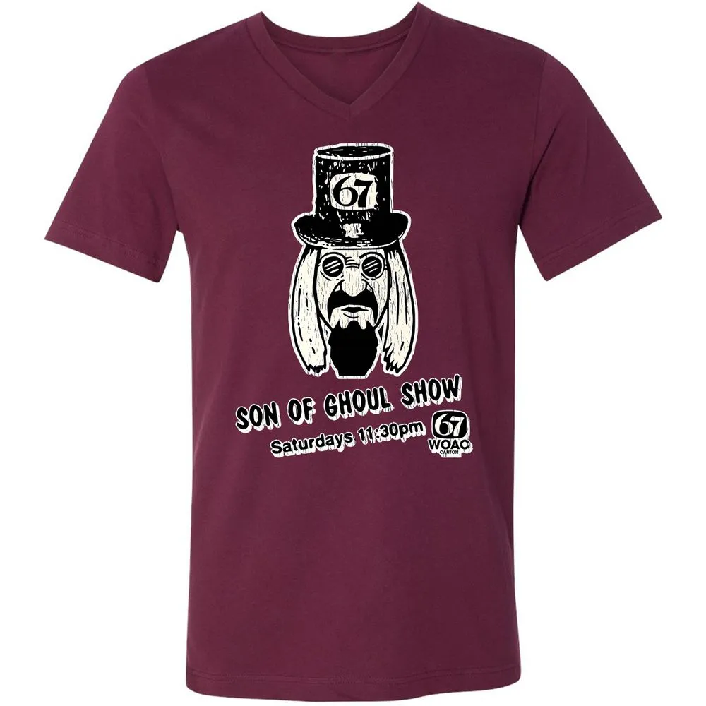 Unisex V-Neck T-Shirt - R5B52KSH - Maroon - 6