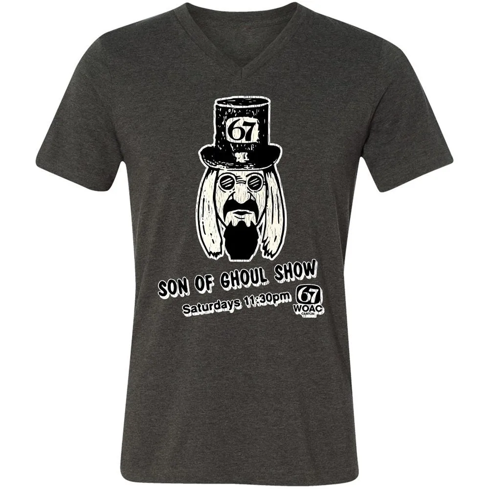 Unisex V-Neck T-Shirt - R5B52KSH - Dark Grey Heather - 8