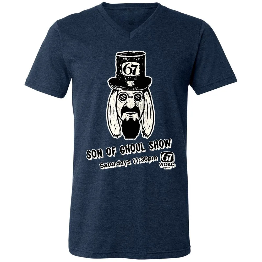 Unisex V-Neck T-Shirt - R5B52KSH - Heather Navy - 15