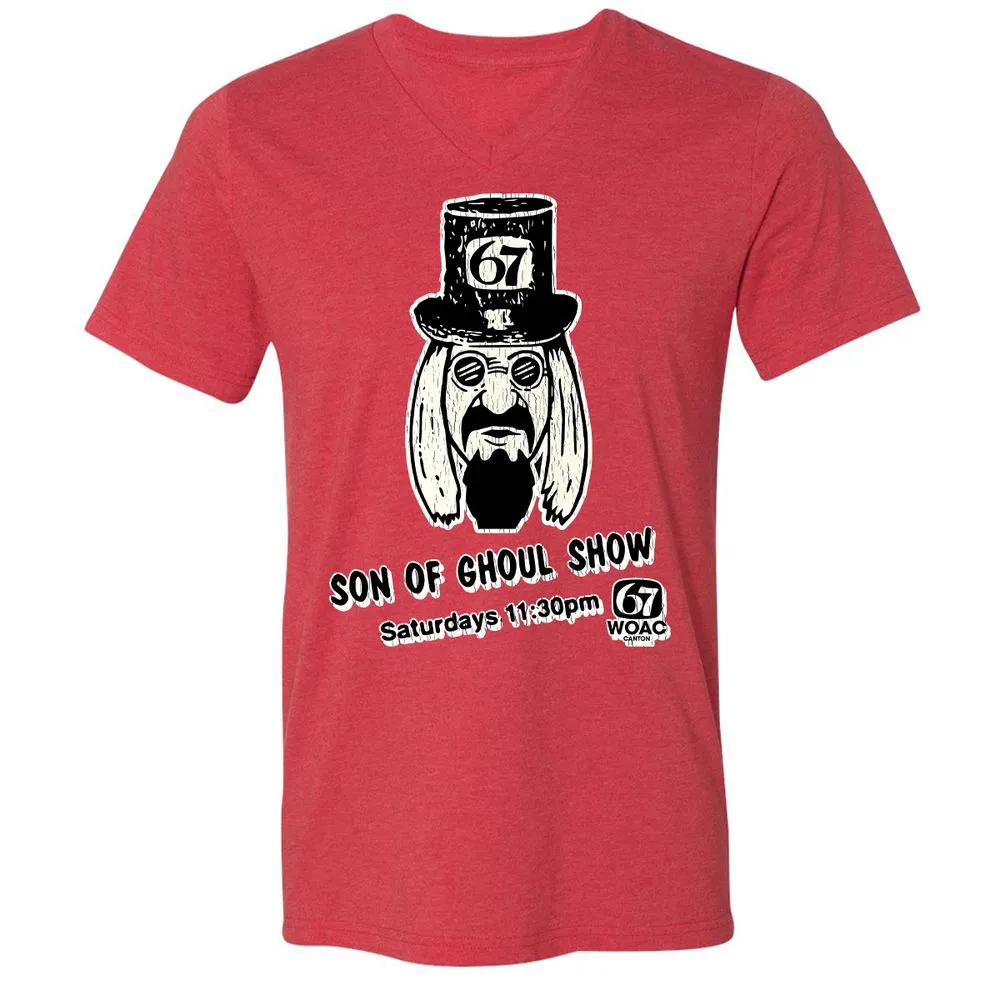 Unisex V-Neck T-Shirt - R5B52KSH - Heather Red - 16