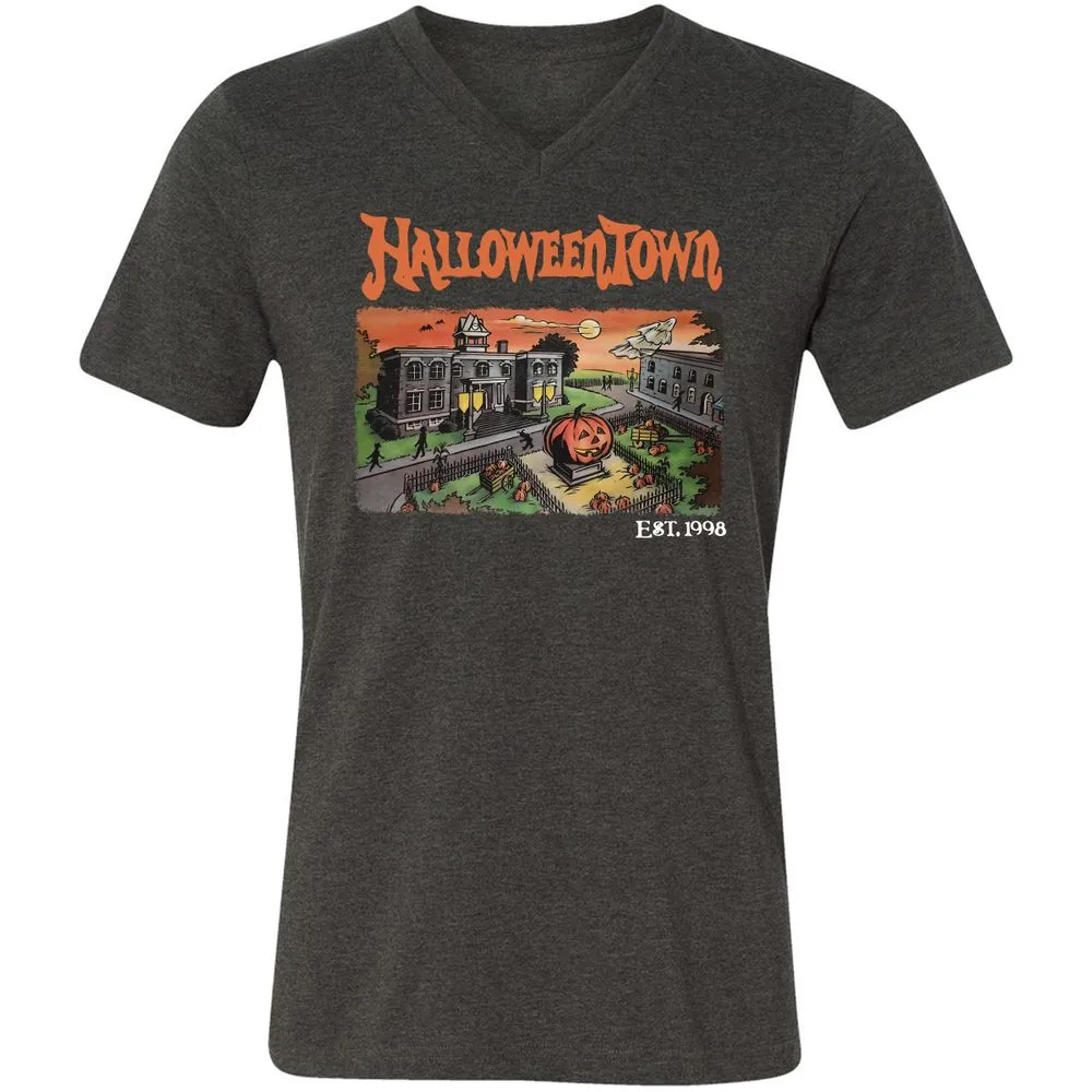 Unisex V-Neck T-Shirt - G9C47DTV - Dark Grey Heather - 8