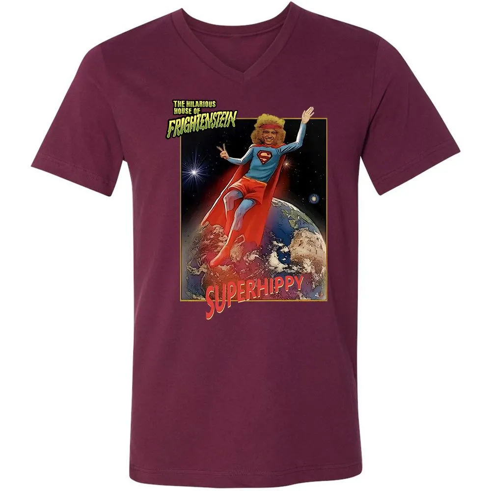 Unisex V-Neck T-Shirt - 921HPCJC - Maroon - 6