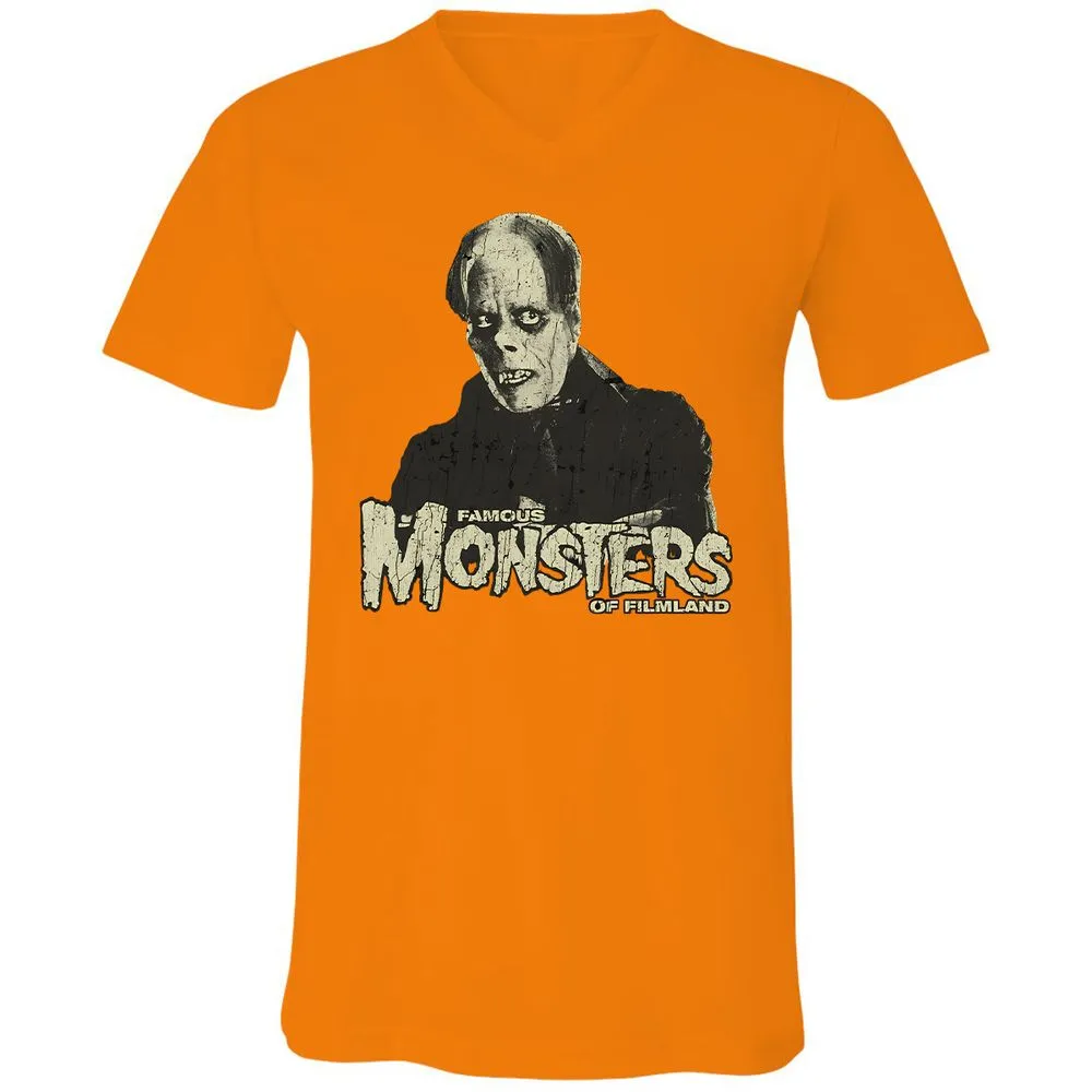Unisex V-Neck T-Shirt - 69HZ2S8F - Orange - 11