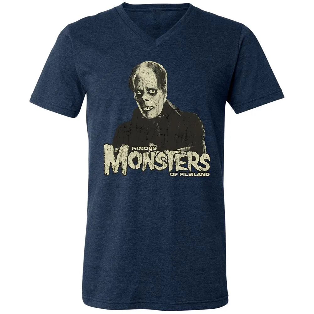 Unisex V-Neck T-Shirt - 69HZ2S8F - Heather Navy - 15