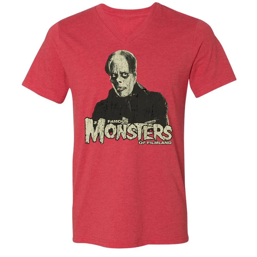 Unisex V-Neck T-Shirt - 69HZ2S8F - Heather Red - 16