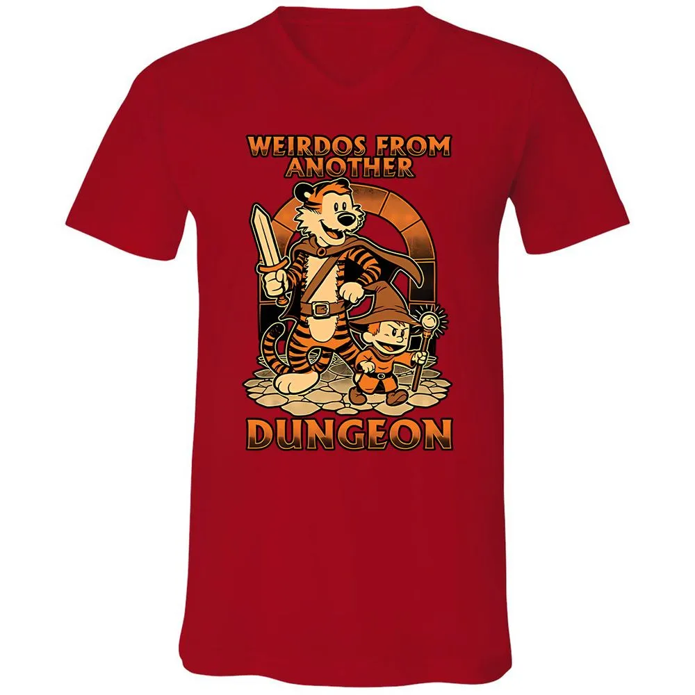 Unisex V-Neck T-Shirt - 4FR2JEGL - Red - 3