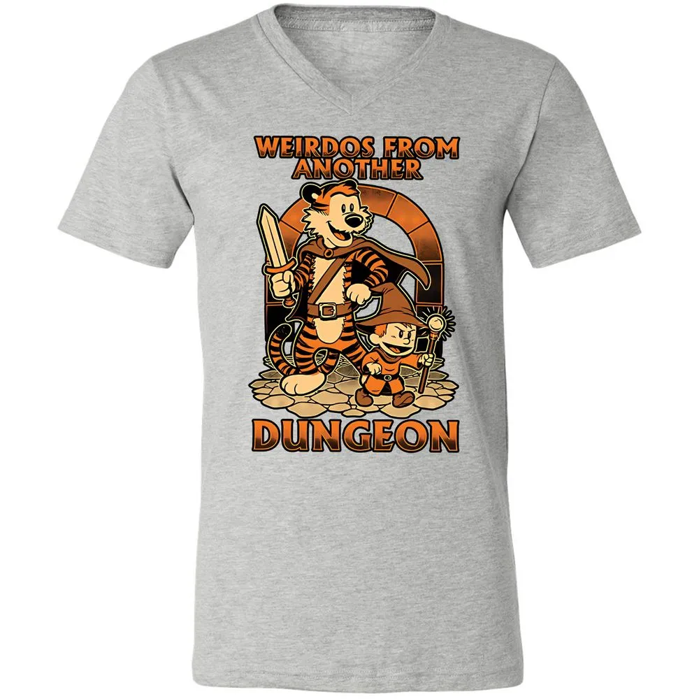 Unisex V-Neck T-Shirt - 4FR2JEGL - Athletic Heather - 7