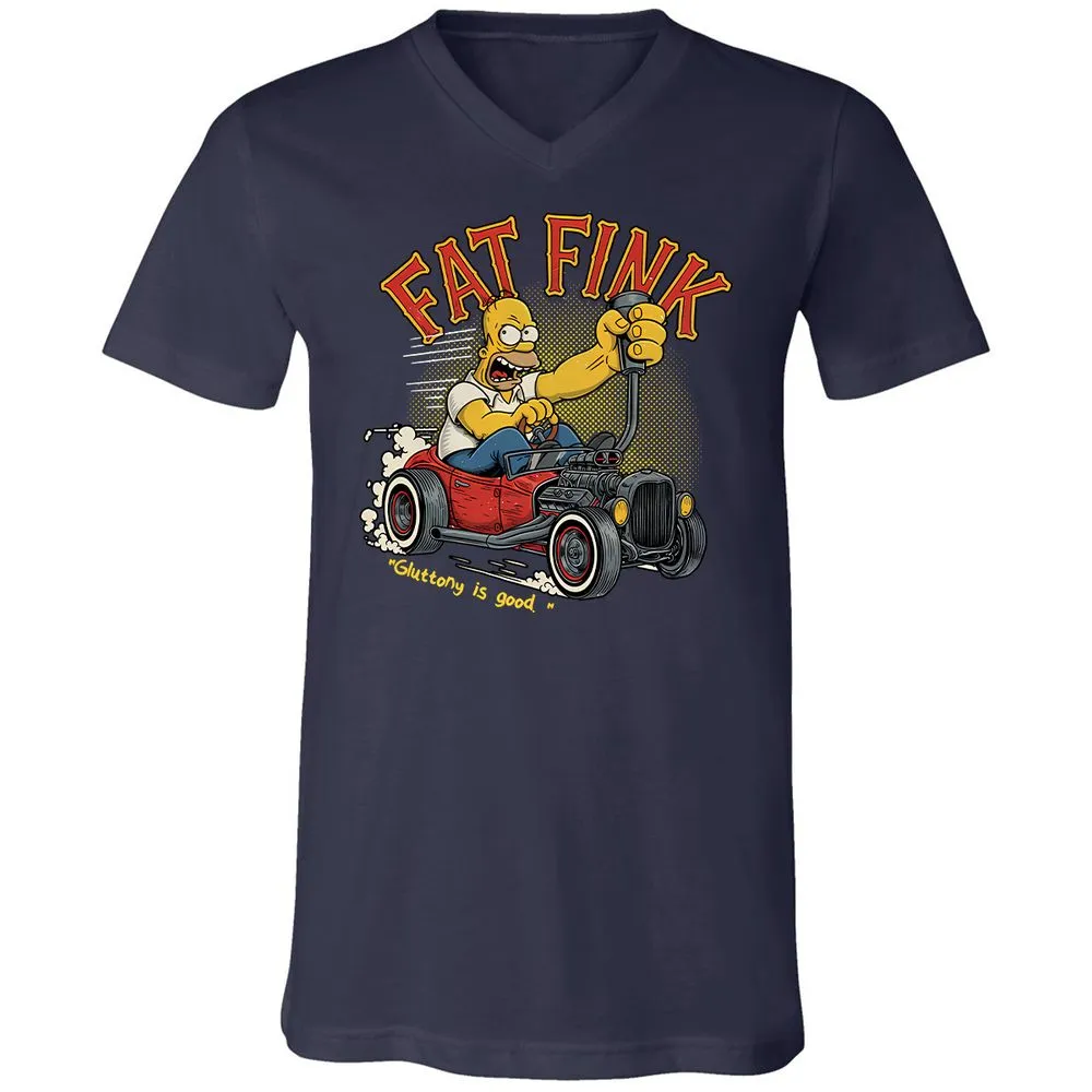 Unisex V-Neck T-Shirt - 6KG9UAWK - Navy - 2