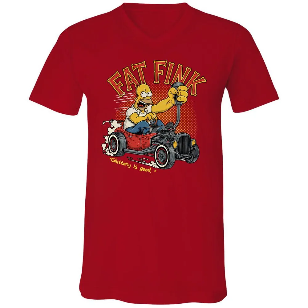 Unisex V-Neck T-Shirt - 6KG9UAWK - Red - 3